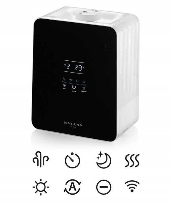 Nawilżacz powietrza WiFi PILOT lampka nocna automatyczny jonizacja