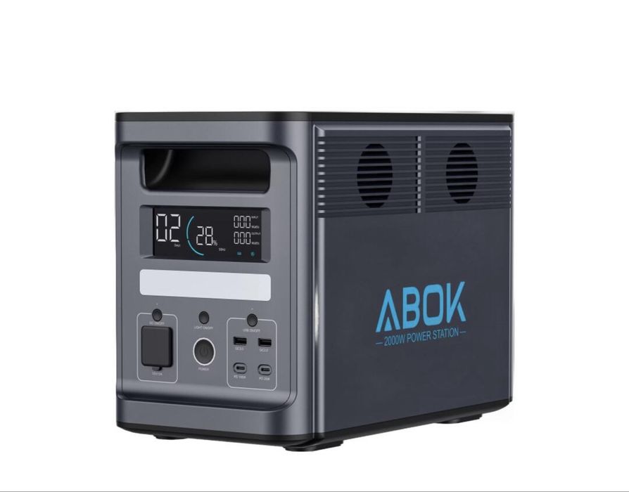 Зарядна станція ABOK 2000W 1536Wh LiFePO4 для дому