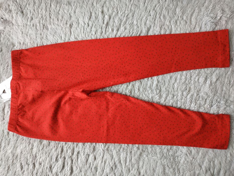Nowe legginsy dziewczęce/święta/czerwone/prezent/Max&Mia/r.98/104