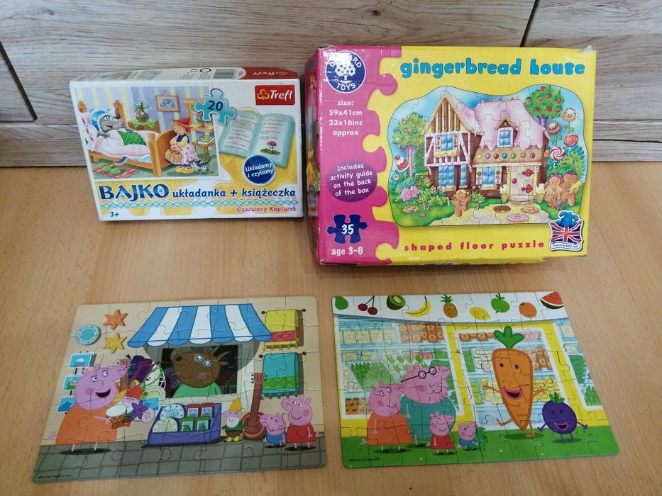 Zestaw puzzli dla dzieci.