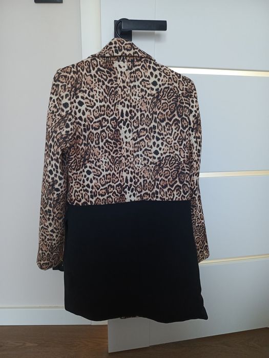 Płaszcz wiosenny elegancki czarny S