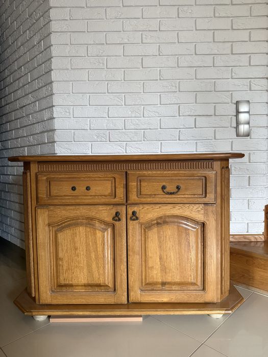 Zestaw dwóch komód dębowych