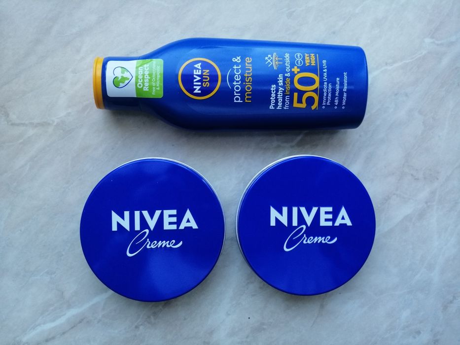NIVEA SUN SPF 50+ Balsam do opalania + 2 x NIVEA CREME