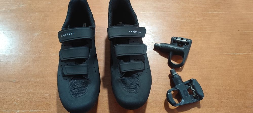 Sapatos Ciclismo Estrada Van Rysell Road 100 tam 42/43 + Pedais Look Keo Easy