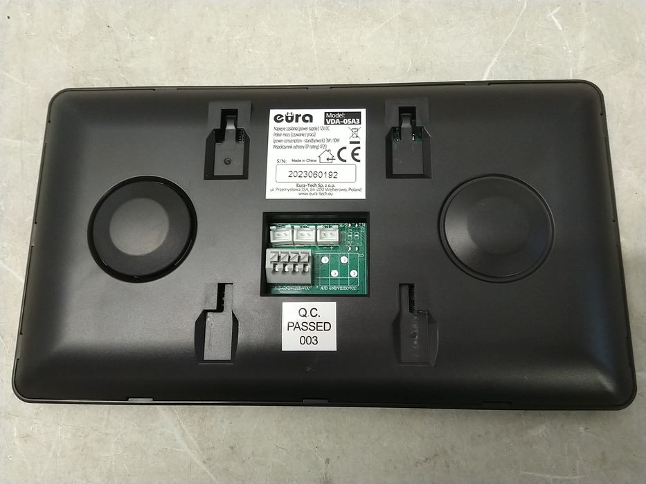 Wideodomofon Przewodowy Z Kamerą Eura Vdp 76A3 Czarny