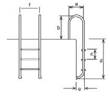 escada piscina degraus antiderrapante 3 degraus, cascais piscinas Spas