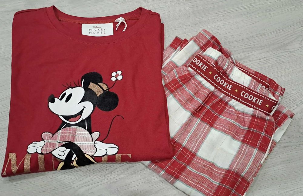 Pijama Minnie Mouse Disney (Novo c Etiqueta) – Camisola S / Calças XS
