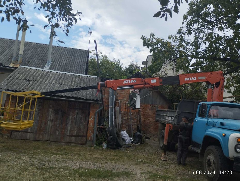 Кран-маніпулятор атлас 4006 ЗИЛ ММЗ 554 дизель,тристоронній самоскид .