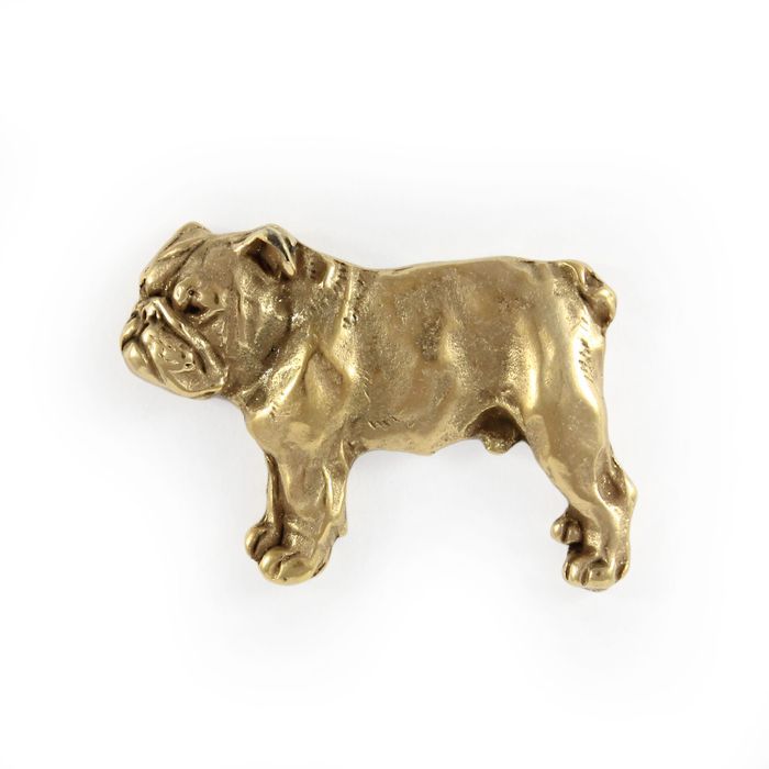 Buldog angielski pin pozłocony Art-Dog