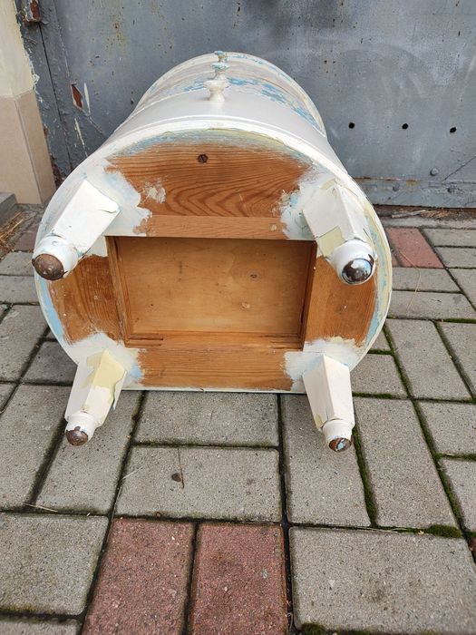 Szafka biała, drewno, szuflady