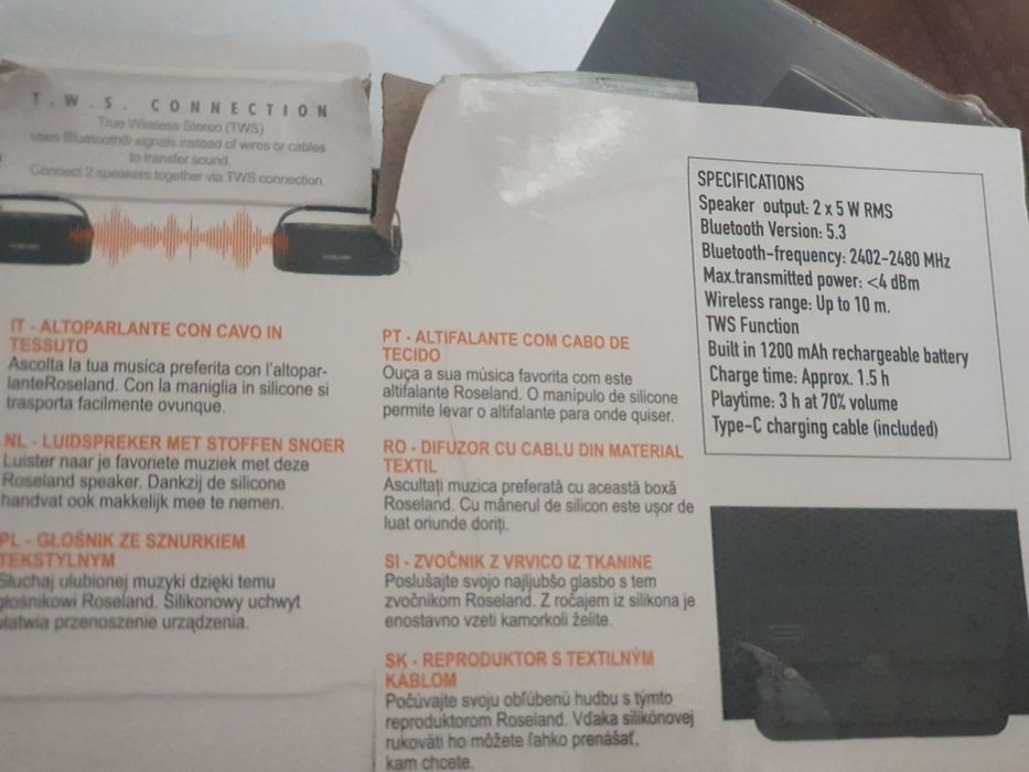 Coluna Bluetooth  Nova em caixa