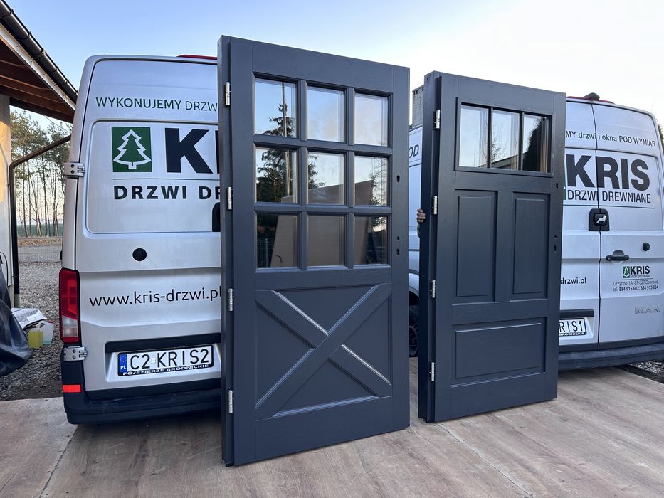 Drzwi zewnętrzne drewniane czyste powietrze NA WYMIAR Cała Polska