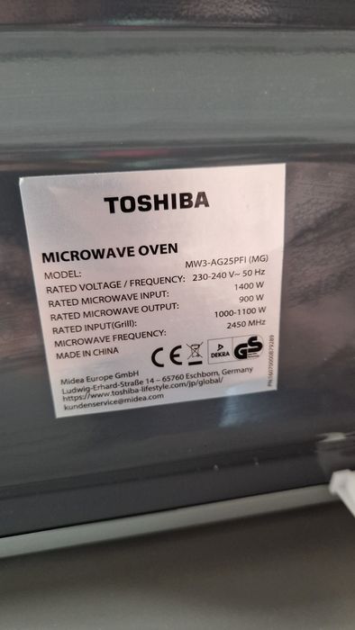 Kuchenka mikrofalowa Toshiba