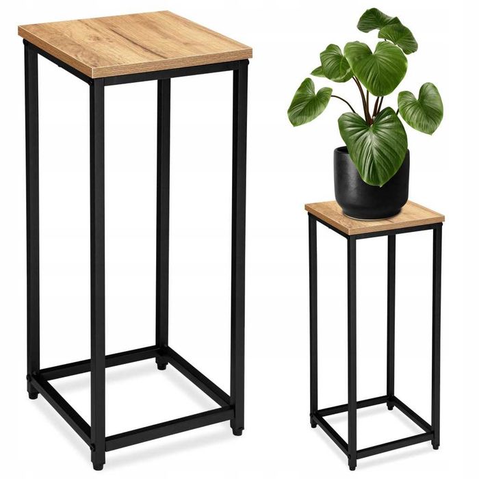 Kwietnik stojący metalowy Arben 63cm czarny craft loft