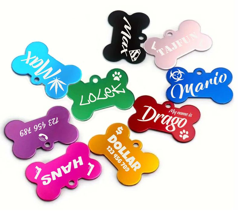 Zawieszka Identyfikator Adresówka Dla Psa Grawerowana Napis Imię Tel