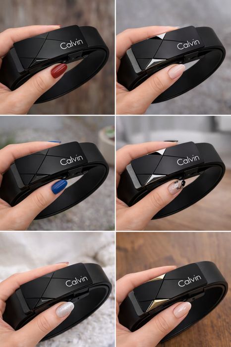 Чоловічий ремінь з автоматичною пряжкою | Стильний чорний ремінь