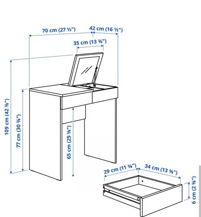 Toaletka Ikea Brimnes