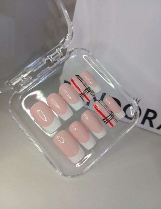 press on nails handmade burberry swag