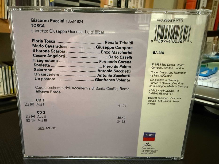 Puccini – Tosca – Tebaldi, Campora, Mascherini – Alberto Erede