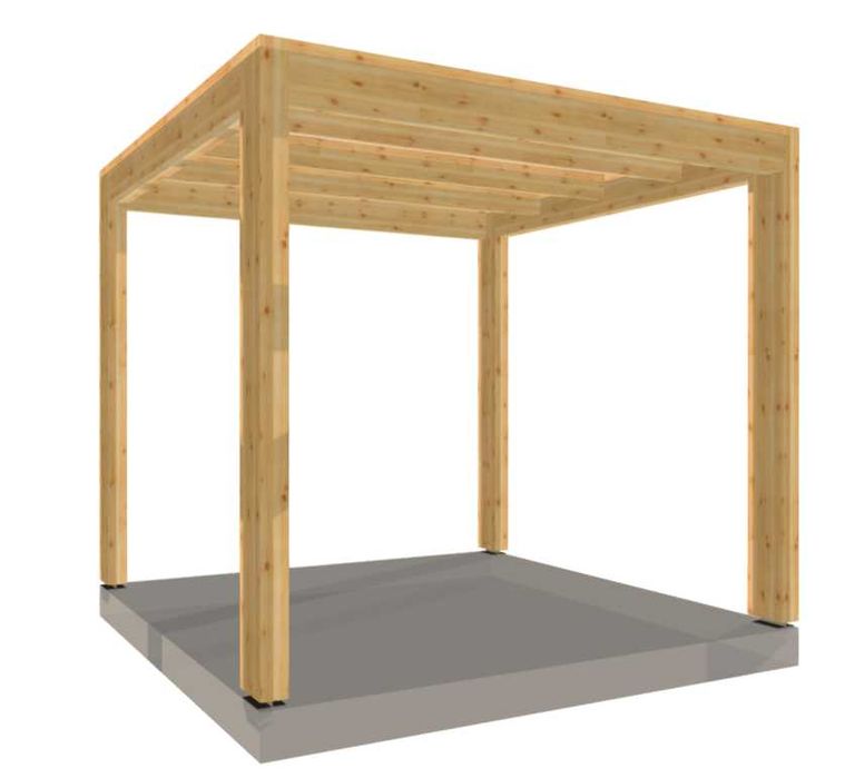 Pergola altana rzymska 300x300cm wolnostojąca masywna