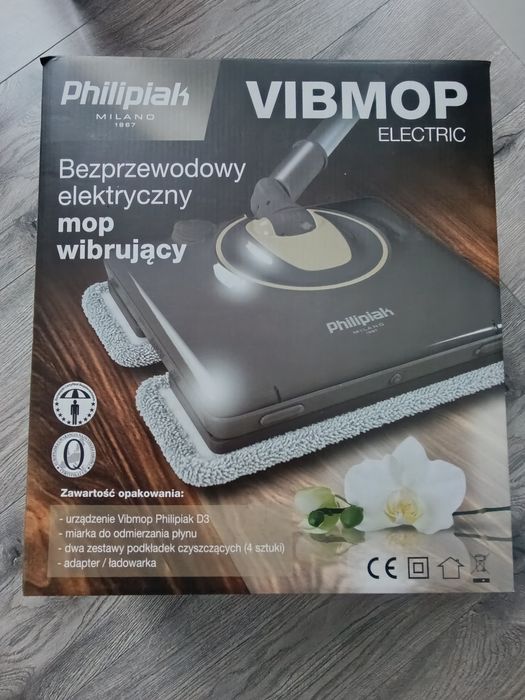 NOWY bezprzewodowy mop elektryczny wibrujący Philipiak VIBMOP