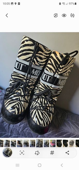 Moon boot śniegowce zebra 36 37 38
