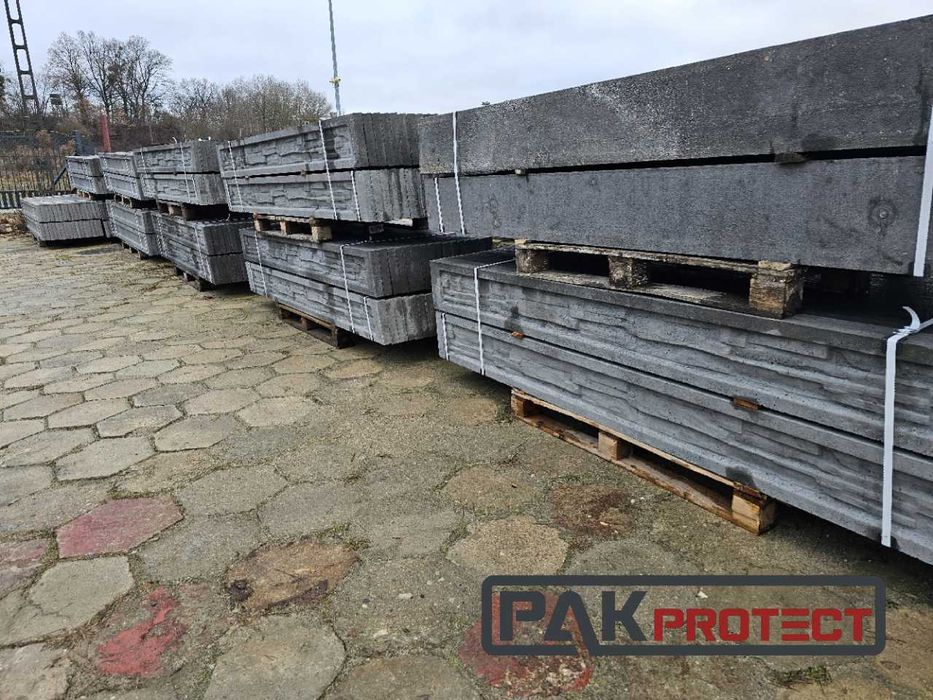 Podmurówka płyta betonowa, ogrodzenie panelowe 251x25x5