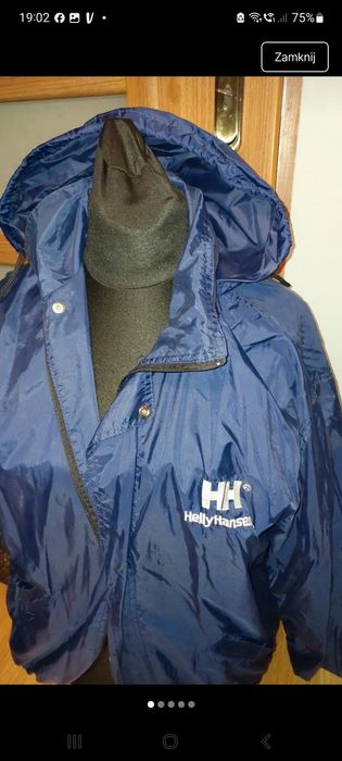 Hally Hansen kurtka wiatrówka męska L z kapturem.