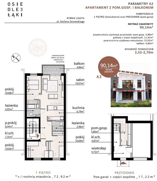 Nowy przestronny Apartament 4 pokoje, GARAŻ,PARKING, OGRÓDEK
