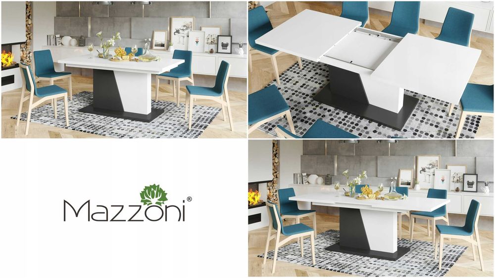 NOBLE NOIR różne kolory STÓŁ ROZKŁADANY do 218 cm! Mazzoni