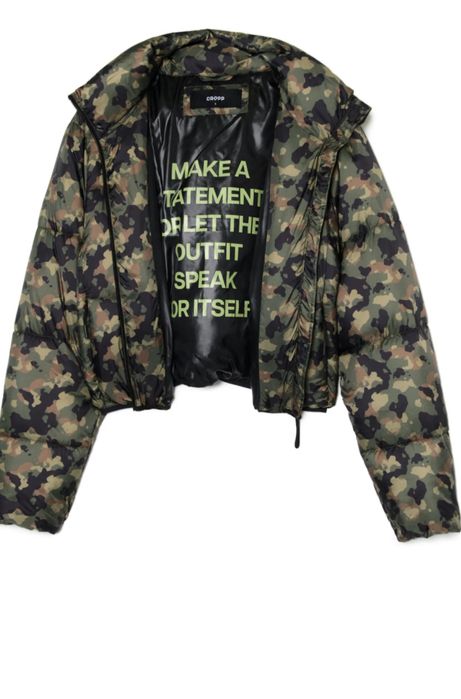 Krótka kurtka puffer moro