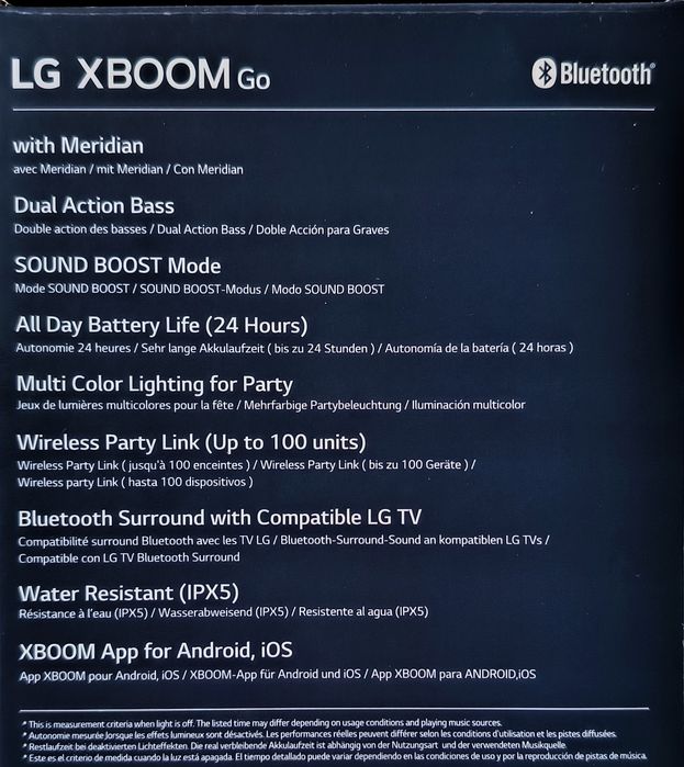 LG XBOOM Go  PL7 - Meridian®