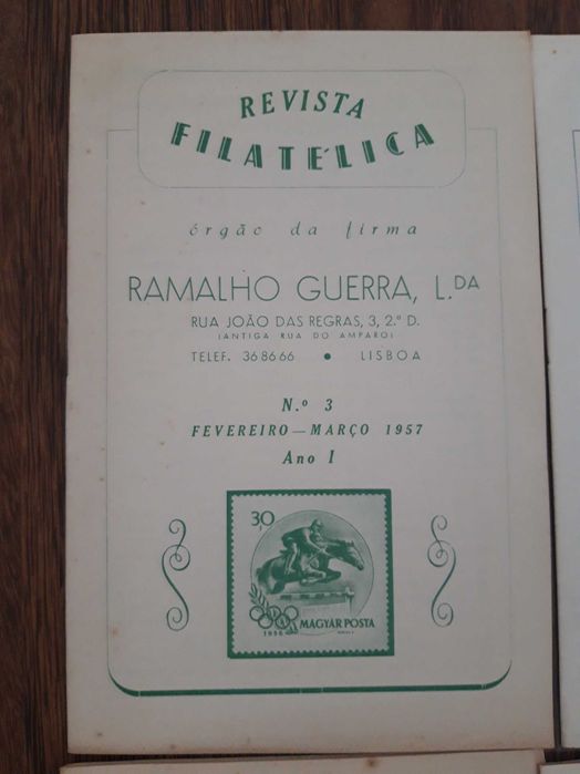 Selos Antigos - Revista Filatélica 1957-58 (Vários)