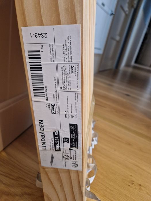 Estrado de ripas - Ikea Lindbaden 140x200
