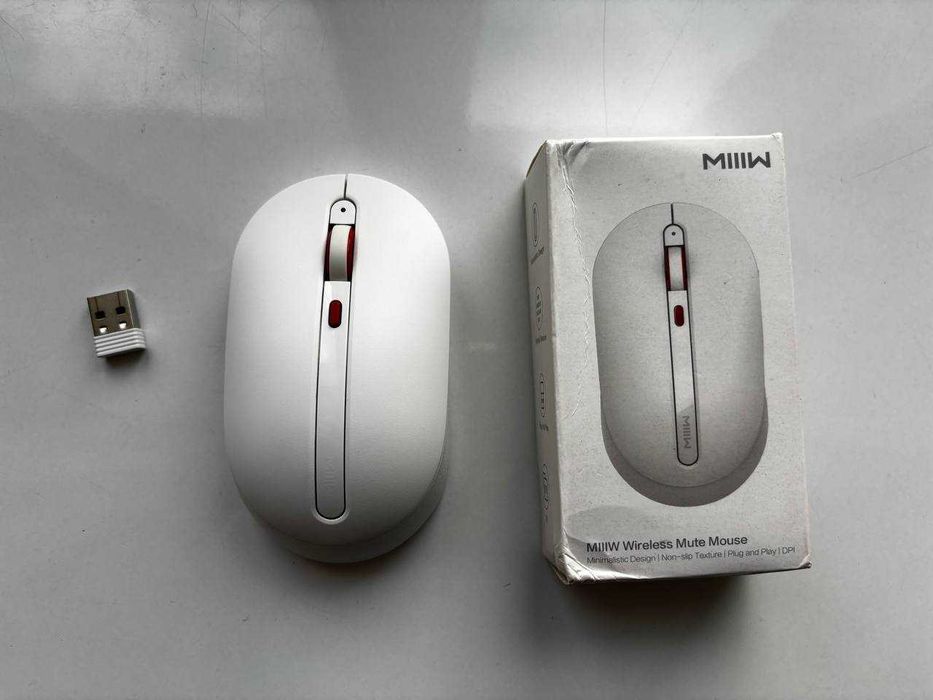 ‼️ Миша бездротова Xiaomi MiiiW Wireless Mute Mouse White MWMM01