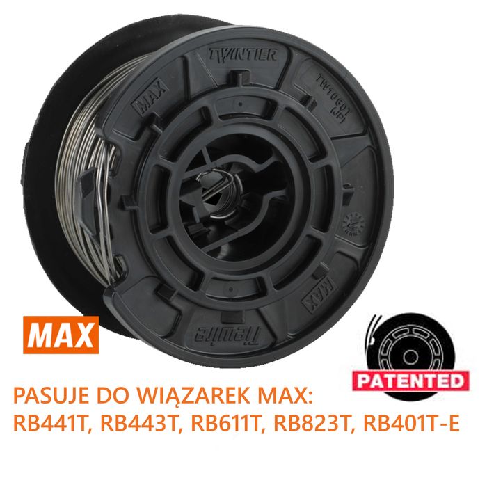 Drut wiązałkowy MAX podwójny 1,0mm do wiązarek RB443T RB441T 30 rolek