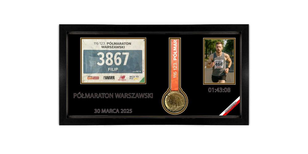 Ramka biegowa na medal | Twój WZÓR | Wspomnienia | Bieg | Zdjęcie |