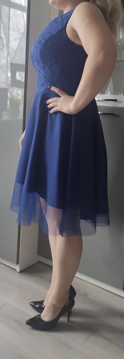 Sukienka elegancka weselna/studniówkowa z tiulem 40/42