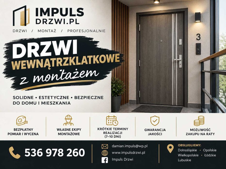 Drzwi wewnątrzklatkowe!! MONTAŻ GRATIS!!