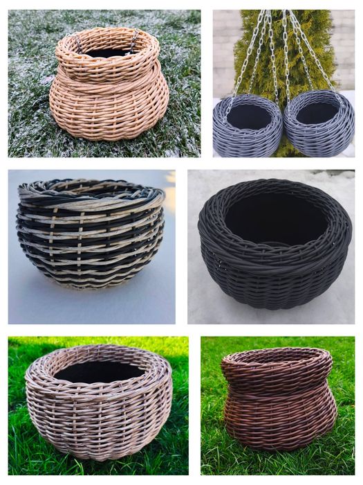 Кашпо з ротангу,5, 10 12 16 20,40,60,90л