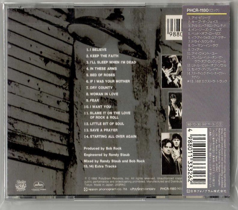 Bon Jovi - Keep The Faith - CD OBI JAPAN