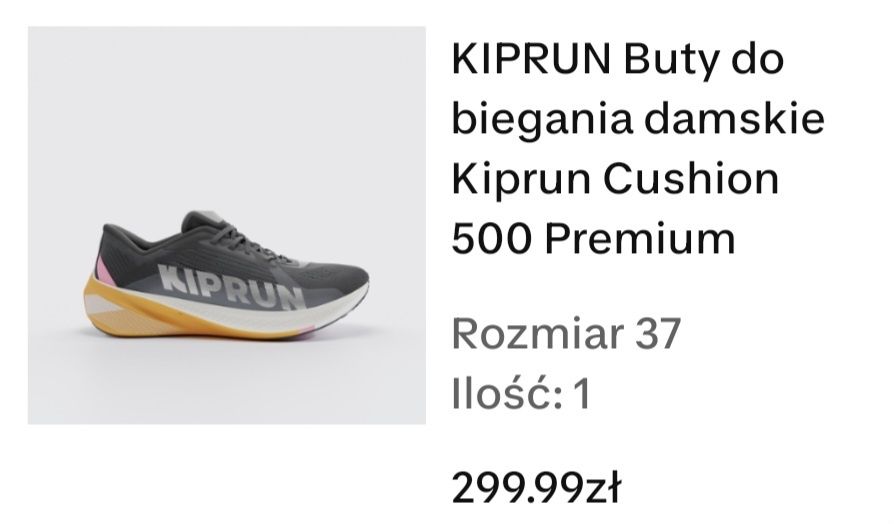 Buty do biegania damskie - Kiprun Cushion 500 Premium. Stan idealny