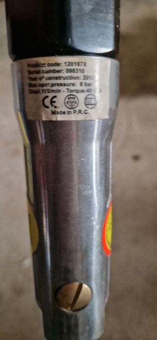 Chave pneumatica e galheta