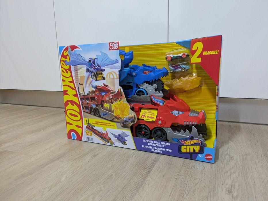 Hot Wheels City - Dragão Transportador com Ataque Duplo
