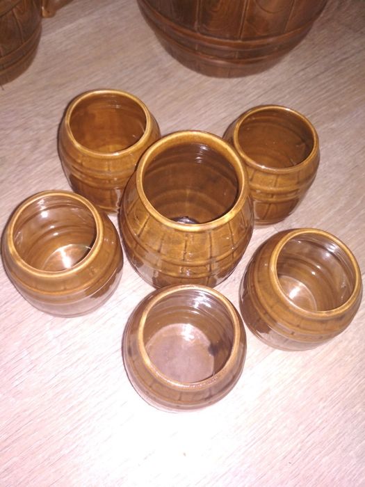 Сервиз чайный Медведи, мишки,советский, СССР, керамика, майолика,