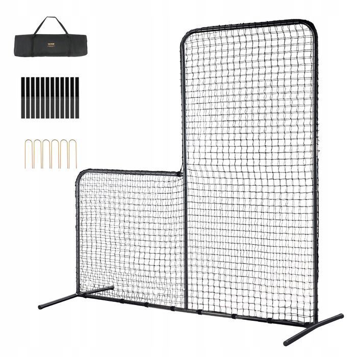 Klatka do baseballu VEVOR typu L 213X96X213 cm Z ekranem