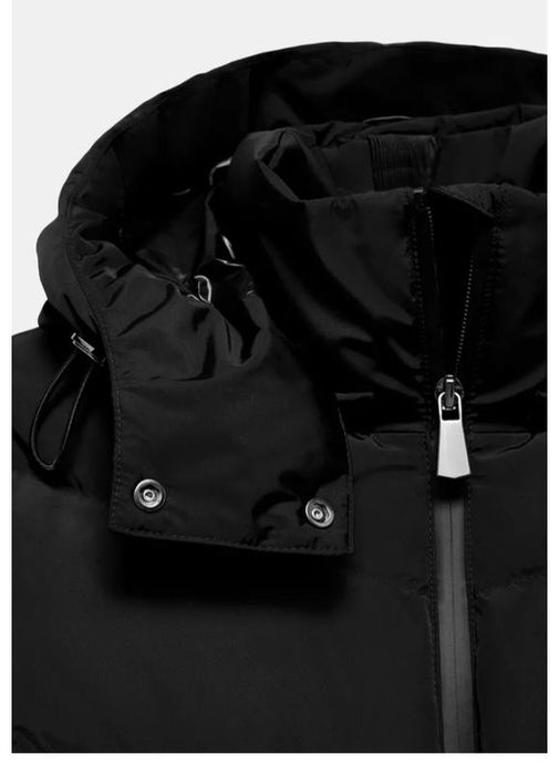 Пуховик water resistant windproof recco® technology ski collection  zara, чорна гірськолижна куртка zara