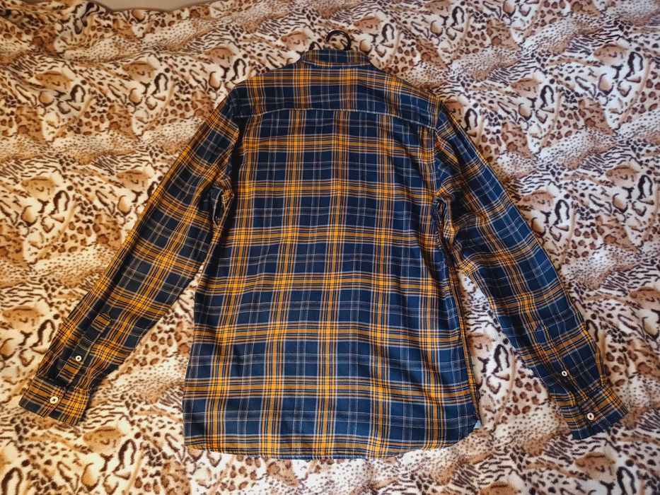 Koszula granatowo-brązowa męska HOUSE, regular fit, rozmiar L