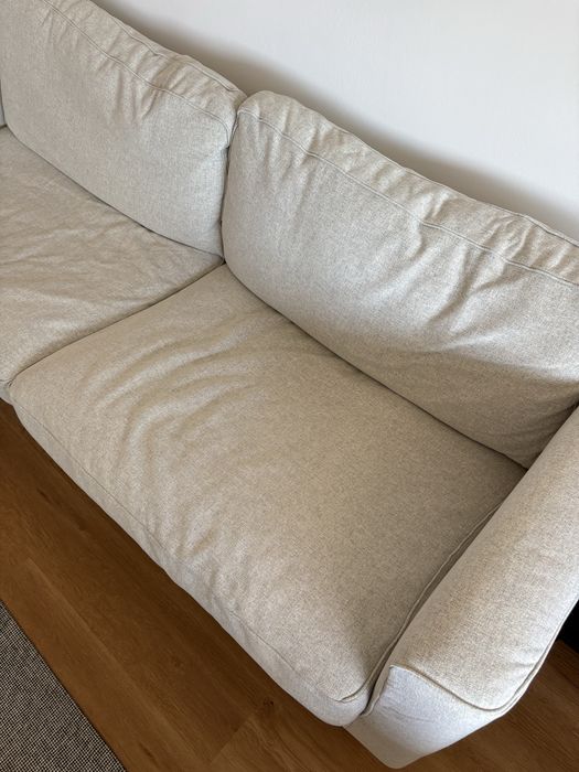 Sofa IKEA Parup 3 Lugares Bege Capa Nova