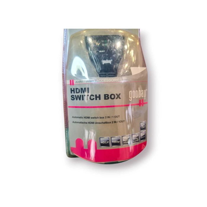 HDMI Switch Box Goobay AVS 46 – Comutador Aut. HDMI 2 IN / 1 OUT